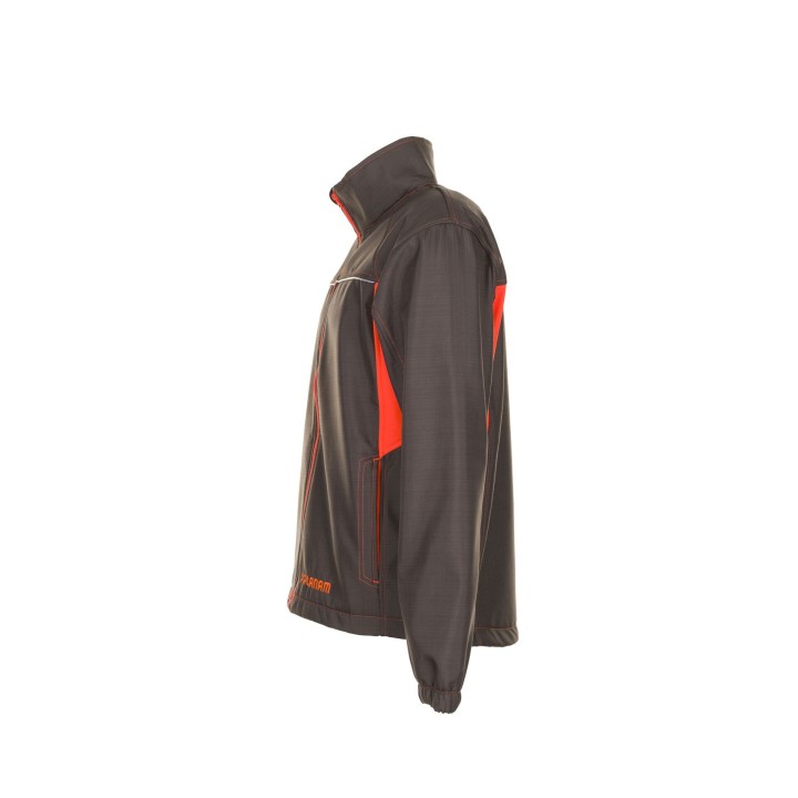 Veste de travail Softshell BASALT NEON PLANAM 6291 marine orange profil 2