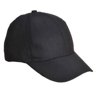 Casquette base ball B010 65% polyester 35%coton PORTWEST noir