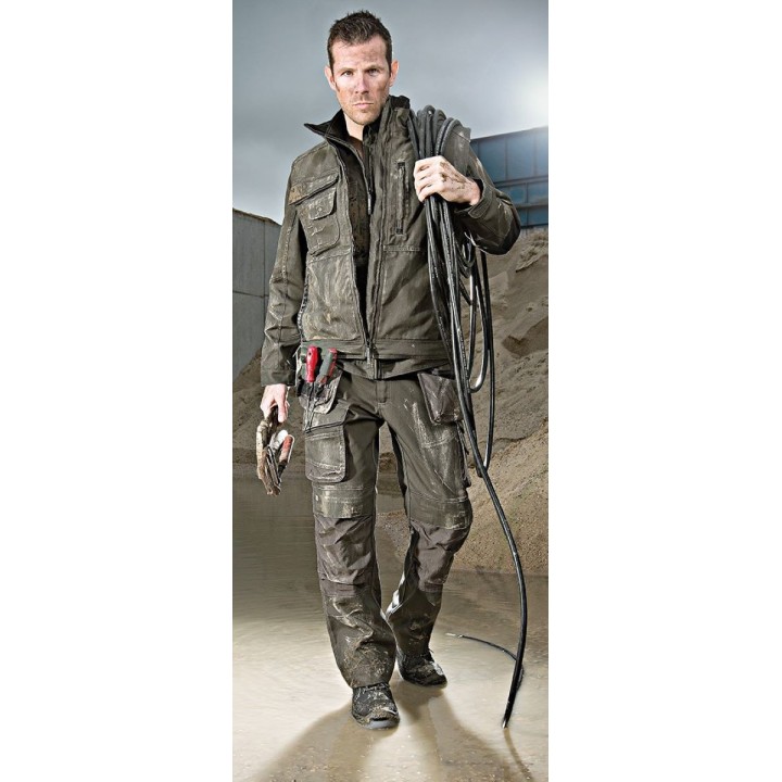 Veste de Travail canvas KENT Noir/Gris 65% P 35 % C 295 gr DASSY au travail