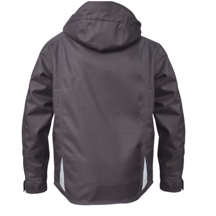 Veste hiver haut de gamme MINSK robuste et imperméable grise dos