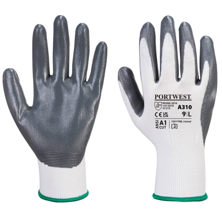 Gants manutention nylon enduit nitrile A310PW