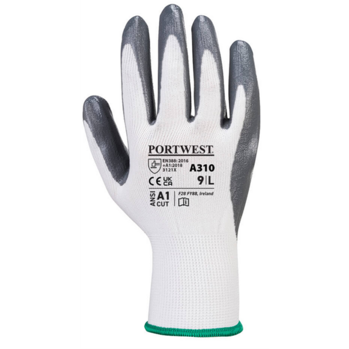Gants manutention nylon enduit nitrile A310PW main droite