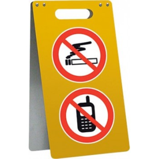 Chevalet ADR d'interdiction de fumer ou de téléphoner