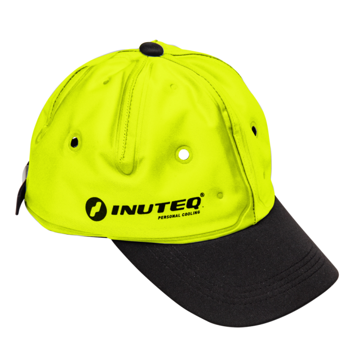 Casquette rafraîchissante HEADCOOM SMART ZIP INUTEQ jaune fluo