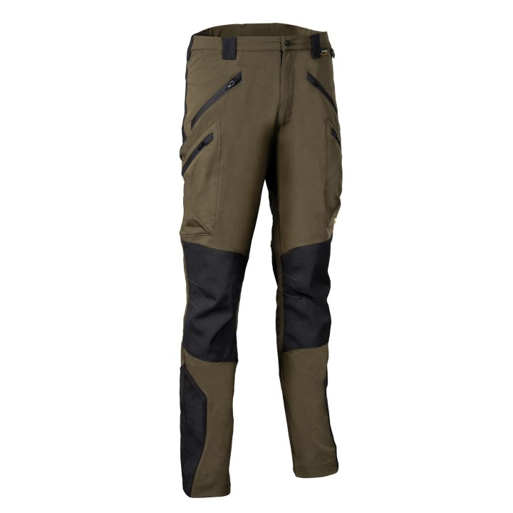 Pantalon ultra souple en stretch COFRA VELTEN taupe noir