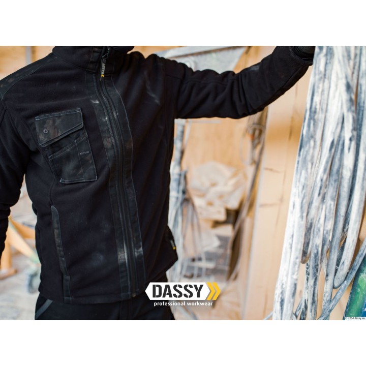 Veste Polaire CROFT Noir Gris Polyester 350gr DASSY