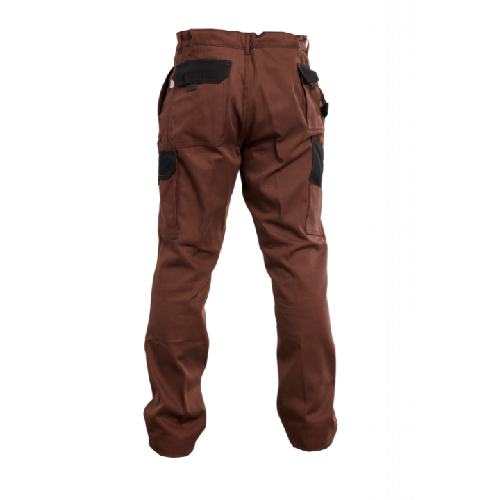 Pantalon TYPHON LENNY chocolat /noir PBV dos
