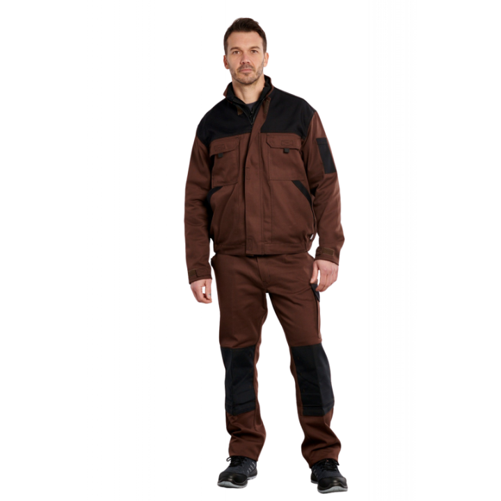 Homme au travail en pantalon TYPHON LENNY chocolat /noir PBV