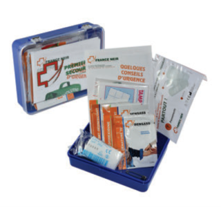 Trousse de premier secours voyage FRANCE NEIR