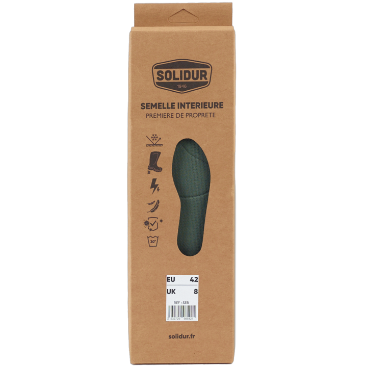 Présentation semelle SEB pour bottes ou chaussures SOLIDUR