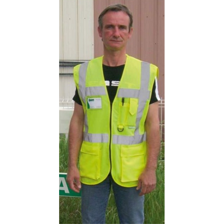 Gilet haute visibilité multi poche fermeture à glissière Classe 2