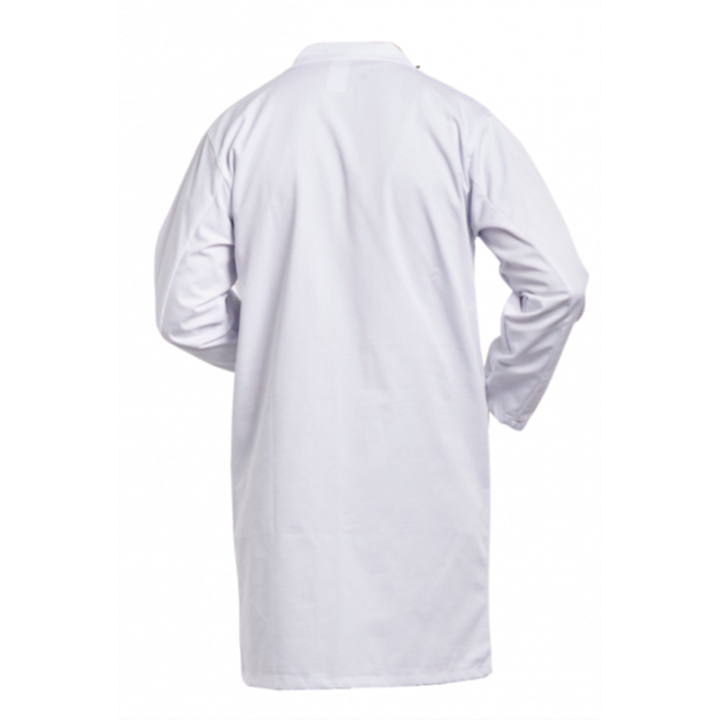Blouse de travail coton homme à pression blanche PBV de dos