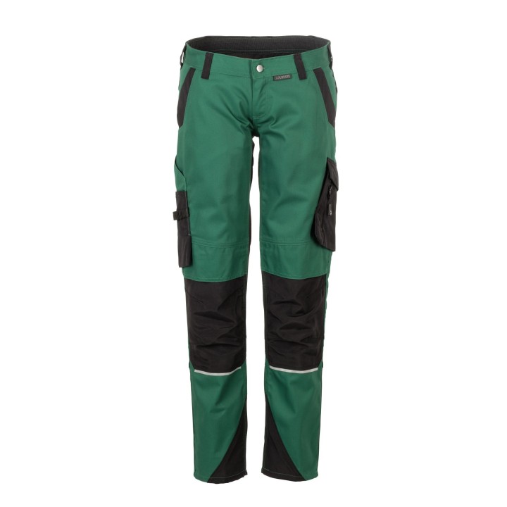 Pantalon de travail femme NORIT insert élasthanne PLANAM vert