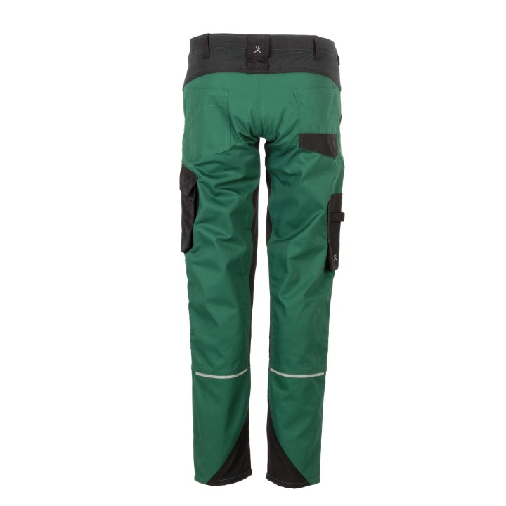 Pantalon de travail femme NORIT insert élasthanne PLANAM vert dos