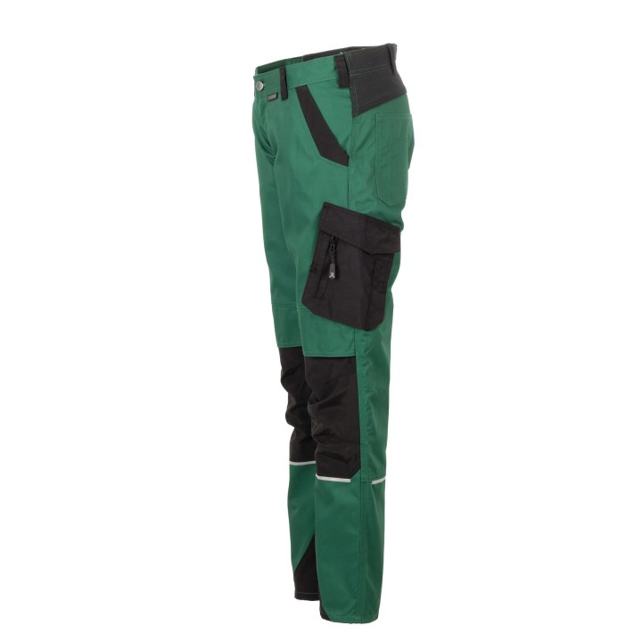 Pantalon de travail femme NORIT insert élasthanne PLANAM vert profil