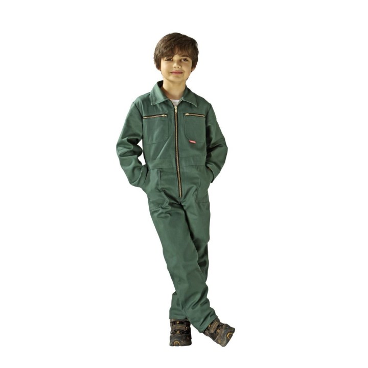 Combinaison de travail enfant Junior 100 % coton PLANAM verte