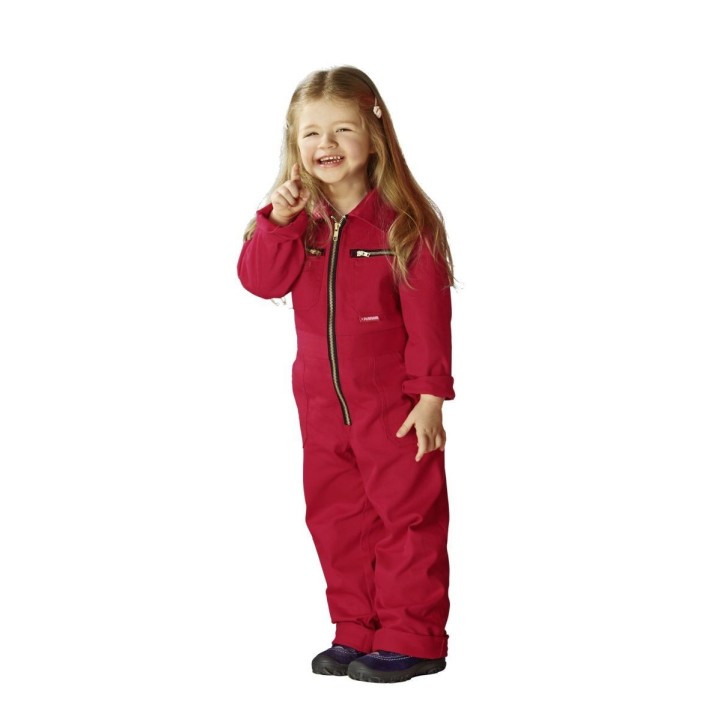 Combinaison de travail enfant Junior 100 % coton PLANAM rouge