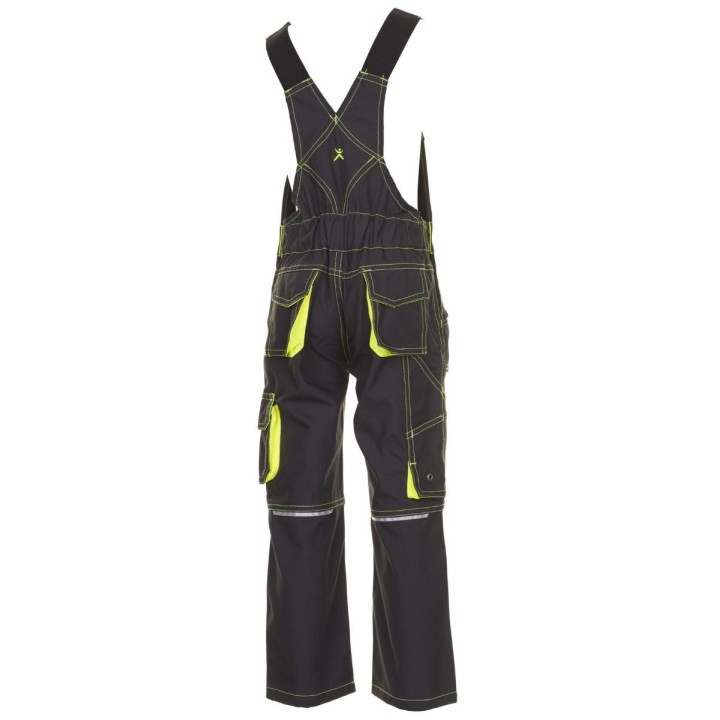 Salopette de travail enfant junior anthracite jaune