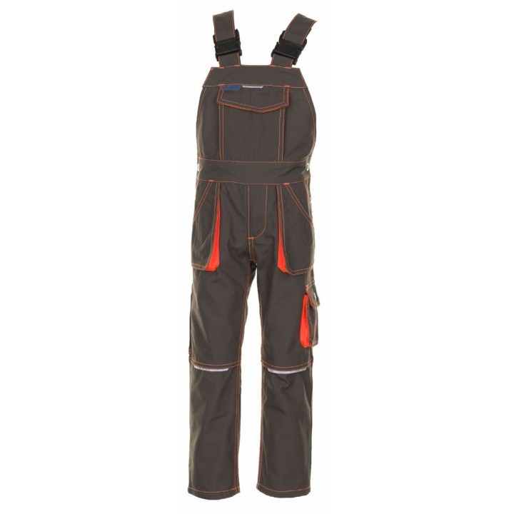 Salopette de travail enfant junior vert olive orange