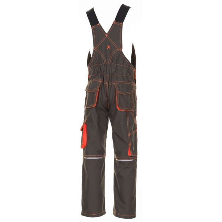 Salopette de travail enfant junior vert olive orange