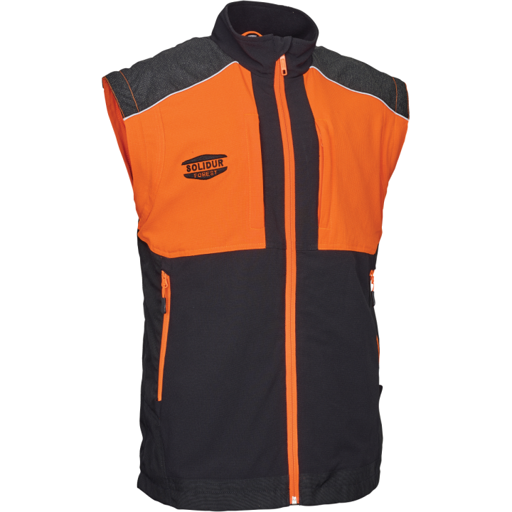 Veste de travail bucheron non protégée INFINITY SOLIDUR orange sans manche