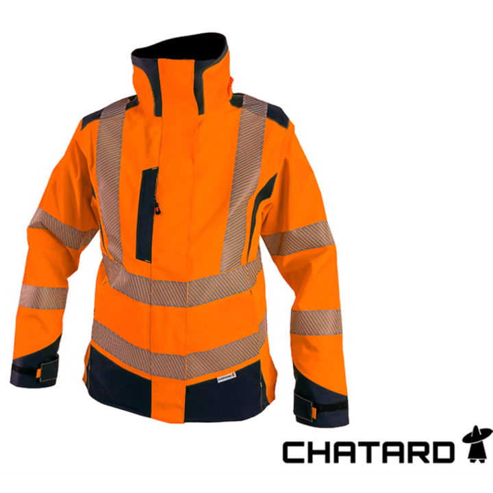 Veste de travail HV femme froid imper respirante NINA CHATARD orange