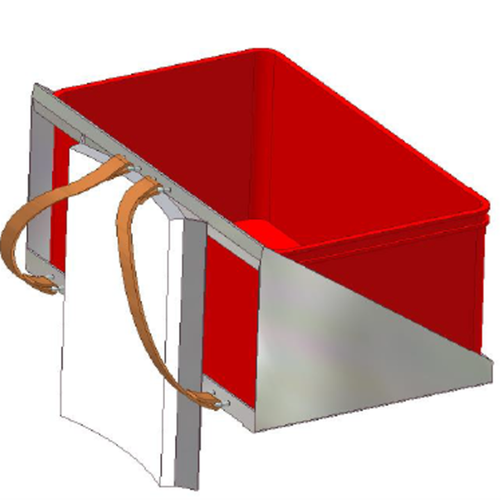 Porte caisse dorsal caisse ALLIBERT 50L vendange et récolte (sans sangle)