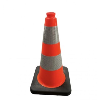 Cône de signalisation chantier  H 50 cm lesté