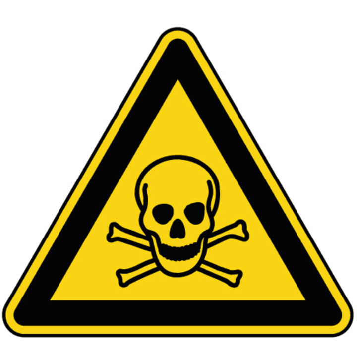 Panneau de danger matière toxique