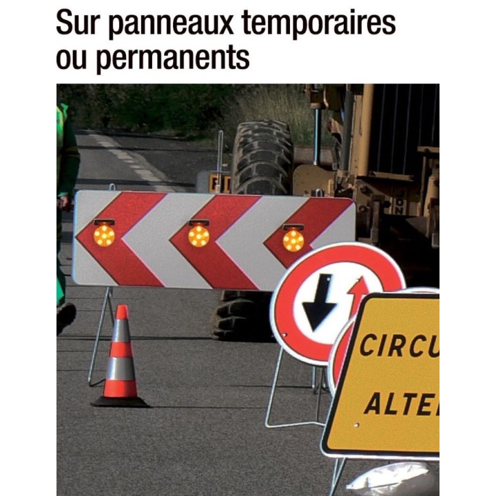 Lampe flash à leds solaire magnétique