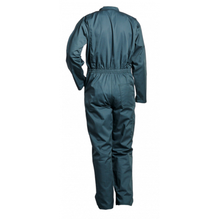 Combinaison travail à double fermeture verte dos