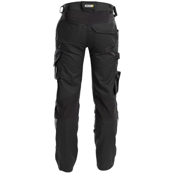 Pantalon de Travail Stretch DYNAX DASSY élasthanne  bleu nuit gris dos
