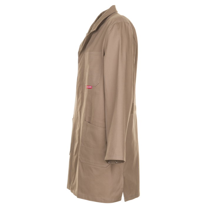 Blouse coton beige dos profil