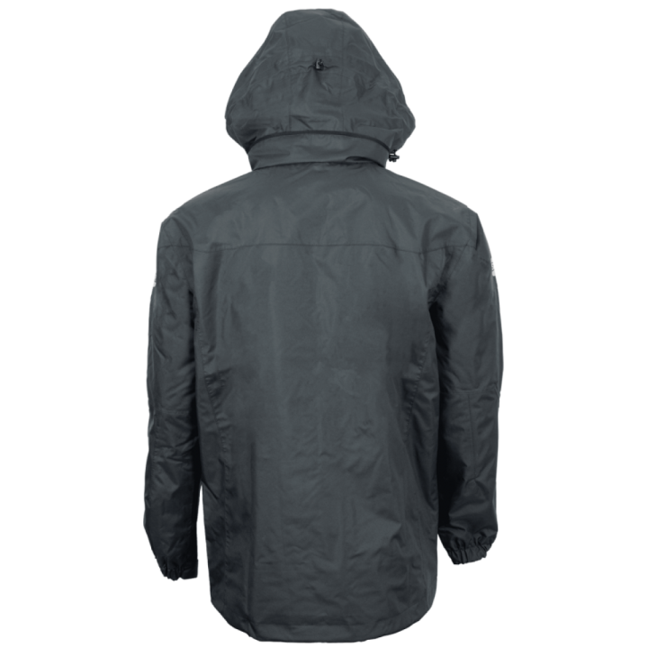 Veste de pluie imperméable gise respirante H2O SOLIDUR capuche