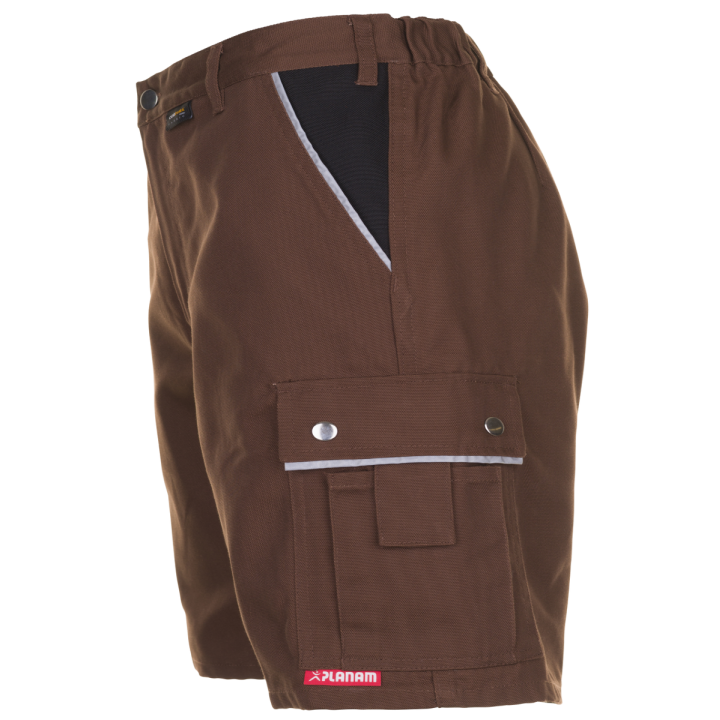 Bermuda de travail marron canvas planam profil