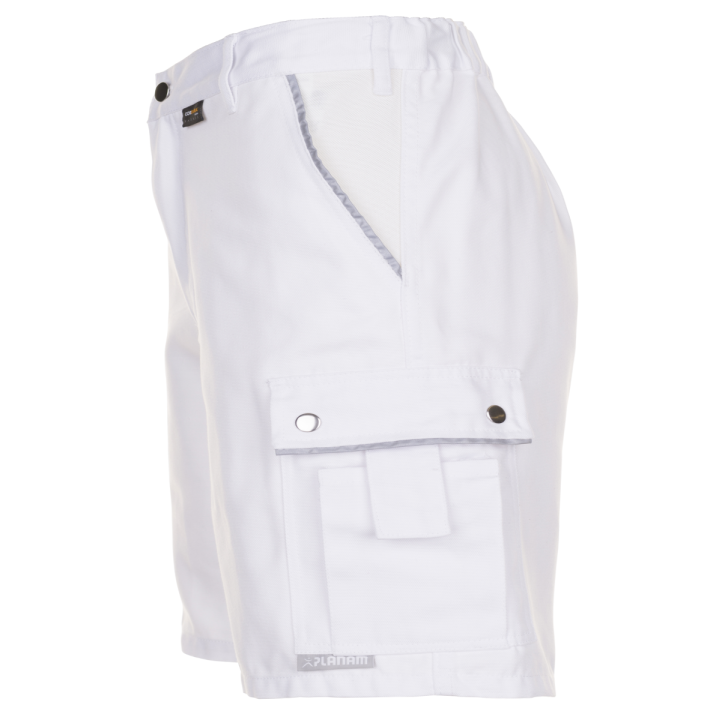 Bermuda de travail blanc canvas planam profil