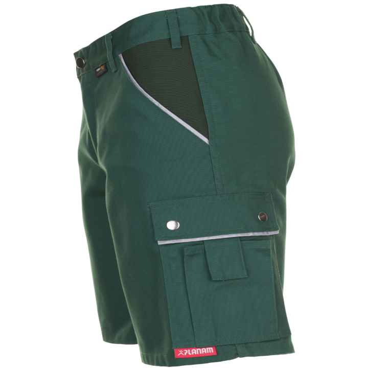 Bermuda de travail vert canvas planam profil