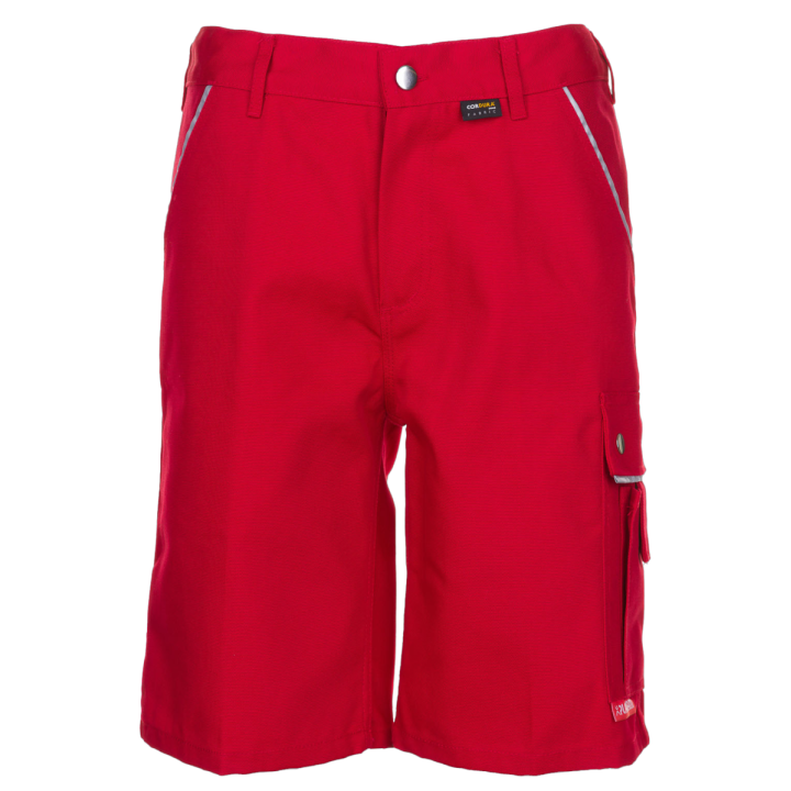 Bermuda de travail rouge canvas planam