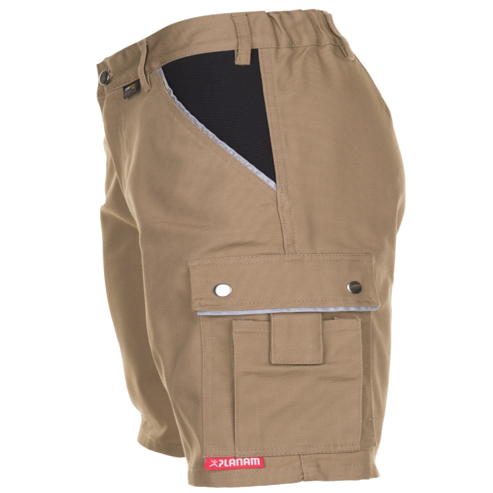 Bermuda de travail CANVAS sable noir PLANAM profil