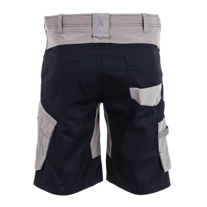 Short élasthanne bleu noir zinc dos