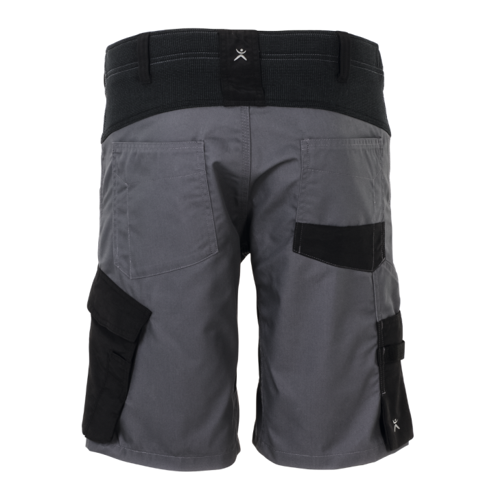 Short élasthanne ardoise noir dos