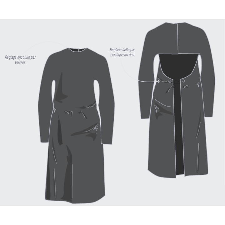 Tablier de Protection préparation phytosanitaire CEPOVETT gris