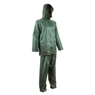 Ensemble de Pluie Nylon Pvc Vert COVERGUARD avec capuche