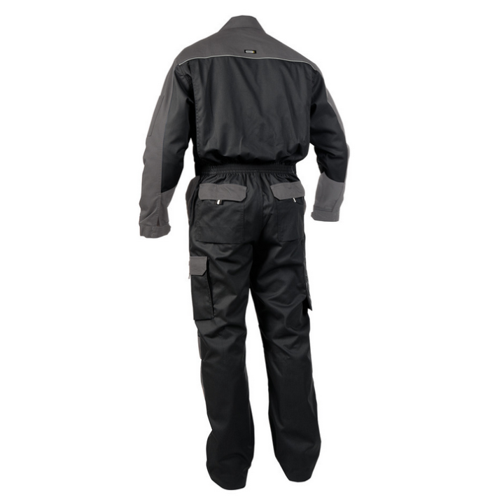 Combinaison de travail bicolore  CANNE noir gris