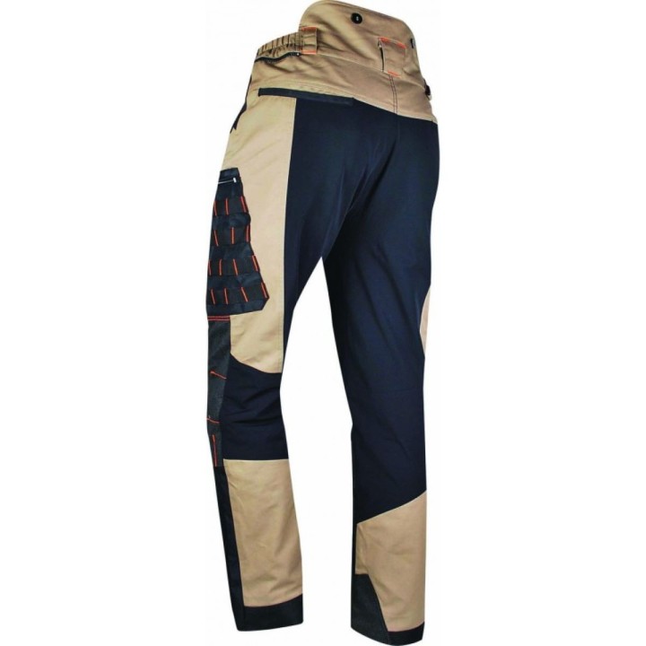Pantalon de travail anti ronce HANDY SOLIDUR beige dos - 7 cm
