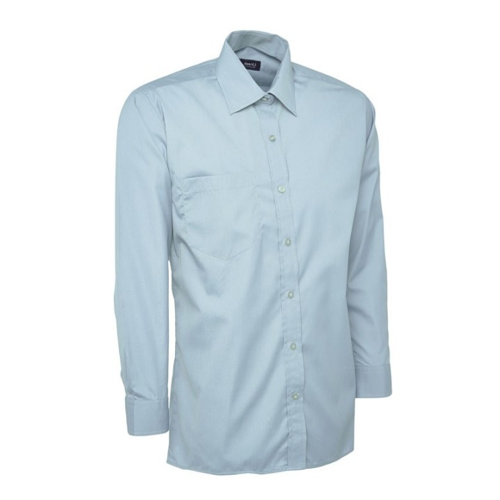 Chemise manches longues popeline homme UC709 UNEEK Sécurama bleu clair