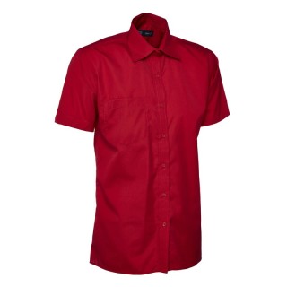Chemise manches courtes popeline homme UC710 UNEEK Sécurama rouge