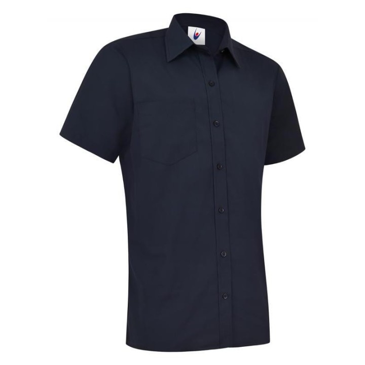 Chemise manches courtes popeline homme UC710 UNEEK Sécurama navy