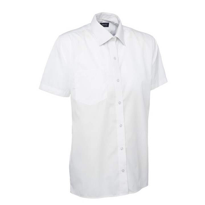 Chemise manches courtes popeline homme UC710 UNEEK Sécurama blanc