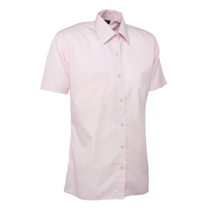 Chemise manches courtes popeline homme UC710 UNEEK Sécurama rose